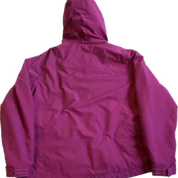 LL Bean Womens Size XL Nylon Double Zip Jacket Pink/Purple Hooded Full Zip OBCY8 - Picture 2 of 10